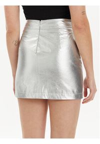 Gina Tricot Spódnica trapezowa 21397 Srebrny Regular Fit. Kolor: srebrny. Materiał: syntetyk