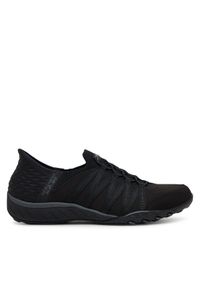 skechers - Skechers Sneakersy Breathe Easy - Roll With Me 100593/BBK Czarny. Kolor: czarny. Materiał: materiał