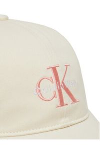 Calvin Klein Jeans Czapka z daszkiem Monologo LV04K5026G Żółty. Kolor: żółty. Materiał: bawełna, materiał #3