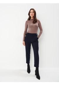 Mohito - Eleganckie granatowe spodnie - Granatowy. Kolor: niebieski. Styl: elegancki #2