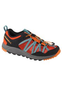 Buty trekkingowe męskie Merrell Wildwood Aerosport. Zapięcie: sznurówki. Kolor: żółty, wielokolorowy, pomarańczowy. Materiał: syntetyk, tkanina, materiał. Szerokość cholewki: normalna