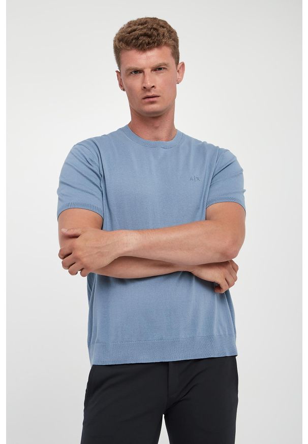 Armani Exchange - T-shirt męski dzianinowy ARMANI EXCHANGE. Materiał: dzianina