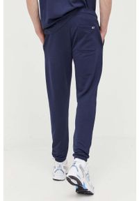 Tommy Jeans spodnie bawełniane kolor granatowy gładkie. Kolor: niebieski. Materiał: bawełna. Wzór: gładki #3