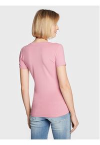 Guess T-Shirt Mini Triangle W2YI45 J1311 Różowy Slim Fit. Kolor: różowy. Materiał: bawełna #3