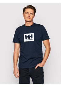 Helly Hansen T-Shirt Box 53285 Granatowy Regular Fit. Kolor: niebieski. Materiał: bawełna