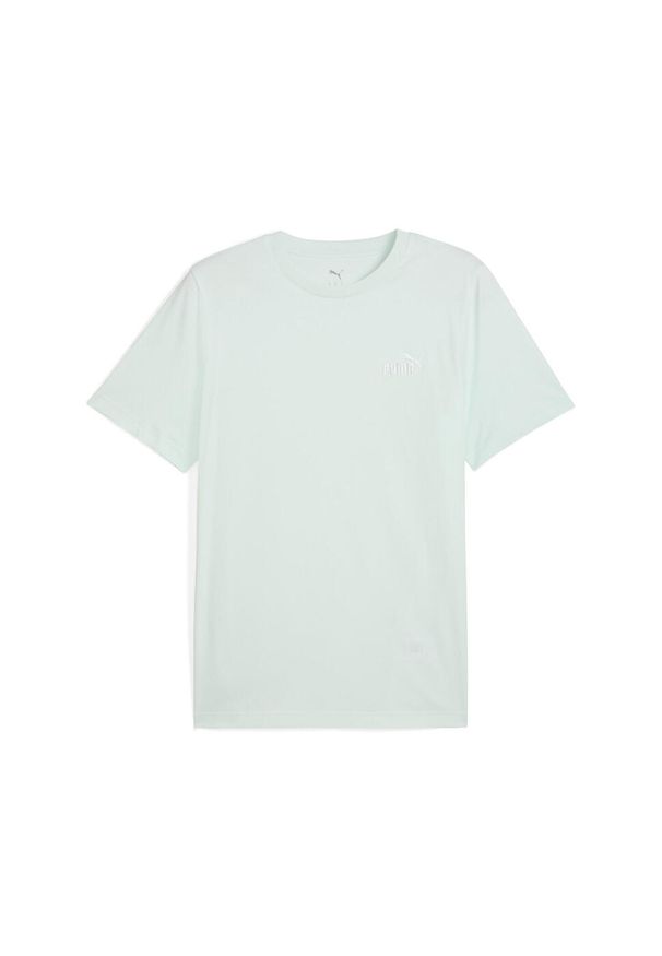 Puma - Męska koszulka Essentials z małym logo No. 1 PUMA Peaceful Blue. Kolor: niebieski. Wzór: haft