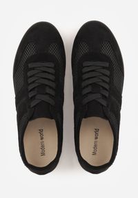 Renee - Czarne Siateczkowe Sneakersy w Stylu Tenisówek Adranella. Okazja: na co dzień. Kolor: czarny. Sezon: lato #9