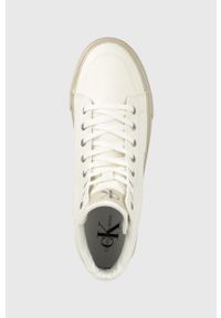 Calvin Klein Jeans trampki YM0YM00308.YAF męskie kolor biały. Nosek buta: okrągły. Zapięcie: sznurówki. Kolor: biały. Materiał: materiał, guma. Szerokość cholewki: normalna #5