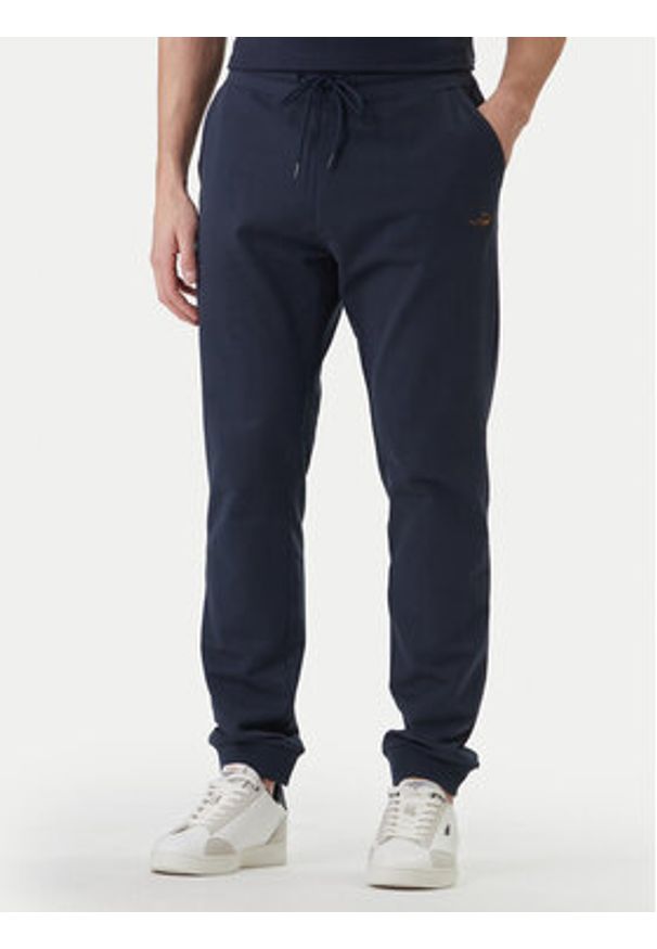 Aeronautica Militare Dres 261TF0108UF00674 Granatowy Regular Fit. Kolor: niebieski. Materiał: bawełna