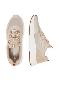Rieker Sneakersy N8504-60 Beżowy. Kolor: beżowy. Materiał: materiał #3