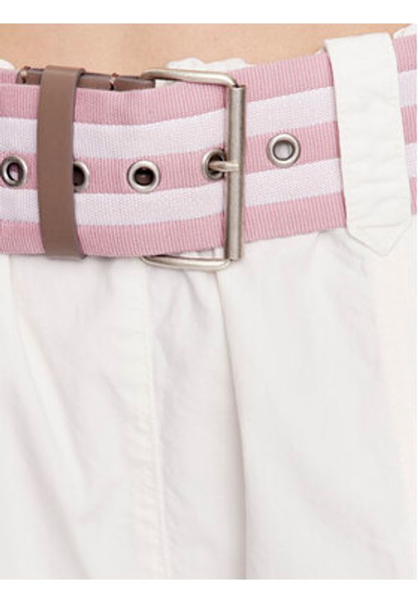 Pinko Spodnie materiałowe Rigore 100685 A0I4 Biały Relaxed Fit. Kolor: biały. Materiał: bawełna, materiał