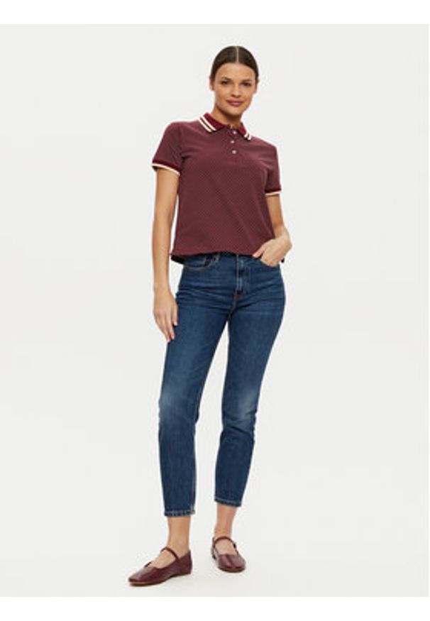 TOMMY HILFIGER - Tommy Hilfiger Polo WW0WW43928 Czerwony Slim Fit. Typ kołnierza: polo. Kolor: czerwony. Materiał: bawełna