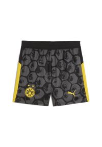 Puma - Młodzieżowe szorty KIDSUPER × BORUSSIA DORTMUND PUMA Black Faster Yellow. Kolor: czarny, wielokolorowy, żółty. Sezon: lato. Sport: piłka nożna