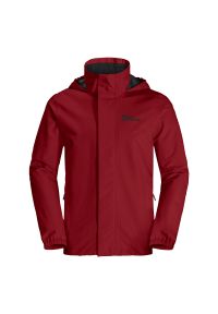 Kurtka trekkingowa męska Jack Wolfskin 11111422607. Typ kołnierza: kaptur. Kolor: czerwony. Styl: klasyczny