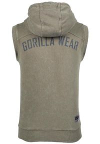 GORILLA WEAR - Silverdale Bluza z kapturem bez rękawów - zielony. Typ kołnierza: kaptur. Kolor: zielony. Długość rękawa: bez rękawów. Sport: fitness