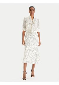 Luisa Spagnoli Sukienka koszulowa Pinasca 542839 Écru Regular Fit. Materiał: jedwab, wiskoza. Typ sukienki: koszulowe #1