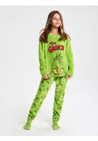 Sinsay - Polarowa piżama dwuczęściowa Grinch - zielony. Kolor: zielony. Materiał: polar