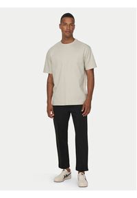 Only & Sons T-Shirt Fred 22022532 Beżowy Relaxed Fit. Kolor: beżowy. Materiał: bawełna #5