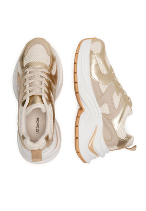 DeeZee Sneakersy WSS21540-01 Złoty. Kolor: złoty. Materiał: materiał