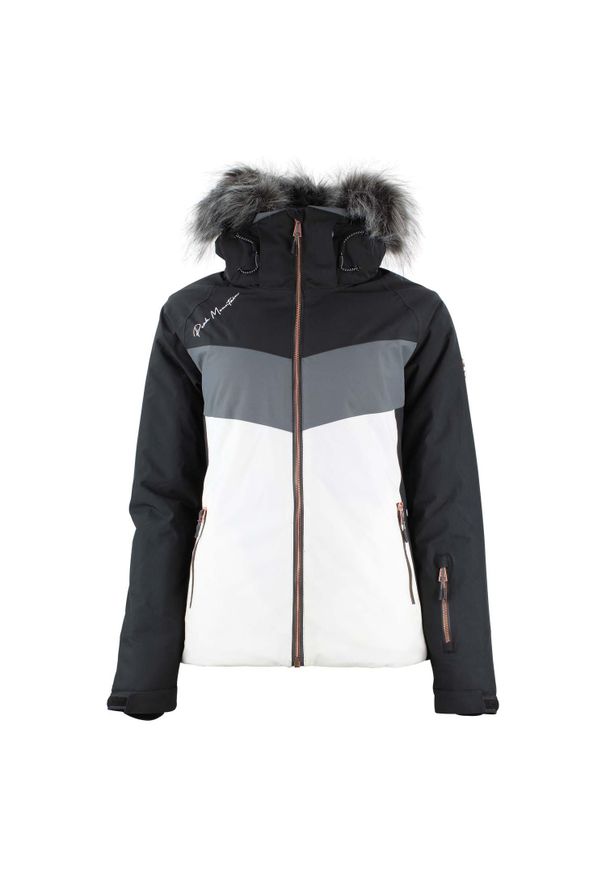 PEAK MOUNTAIN - Damska kurtka narciarska Peak Mountain. Kolor: szary, wielokolorowy, czarny. Sezon: zima. Sport: narciarstwo