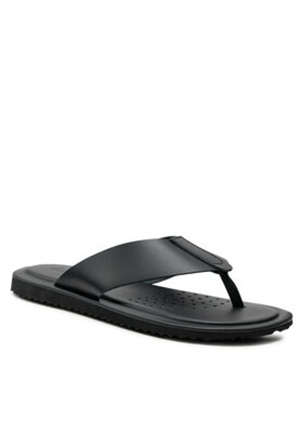 Geox Japonki U Erice U45GUC 00043 C9999 Czarny. Kolor: czarny. Materiał: skóra