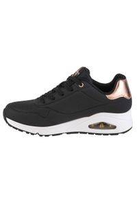 skechers - Buty do chodzenia damskie Skechers Uno. Zapięcie: sznurówki. Kolor: czarny. Materiał: materiał. Szerokość cholewki: normalna. Sport: turystyka piesza