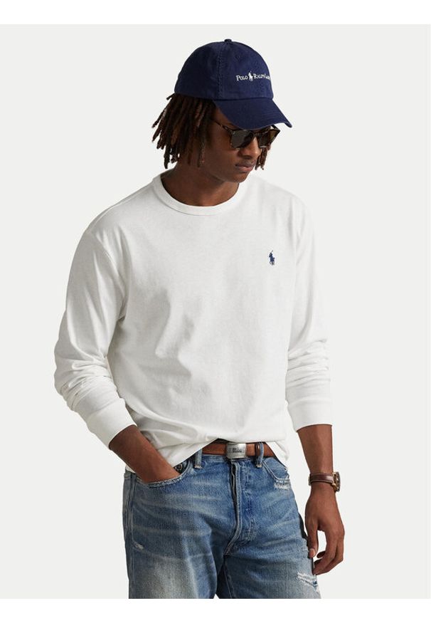 Polo Ralph Lauren Longsleeve 710970697002 Biały Classic Fit. Typ kołnierza: polo. Kolor: biały. Materiał: bawełna. Długość rękawa: długi rękaw