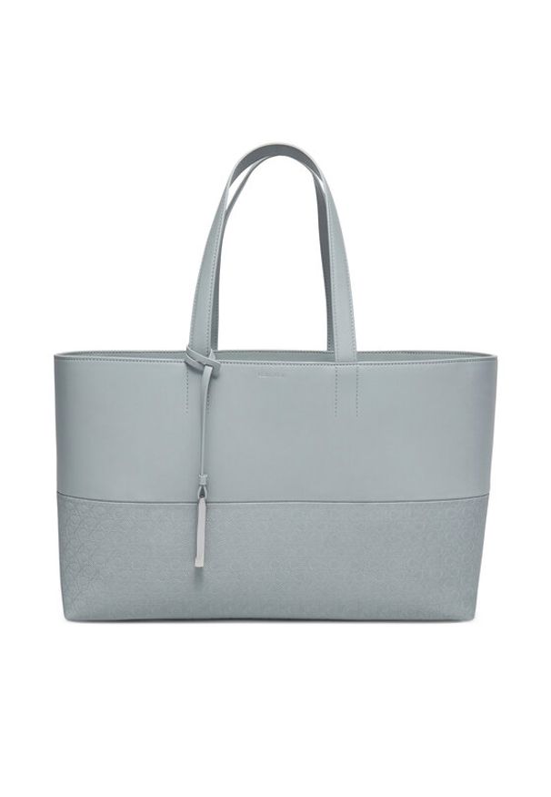 Calvin Klein Torebka Ck Mixmedia Shopper_Mono K60K613166 Szary. Kolor: szary. Materiał: skórzane