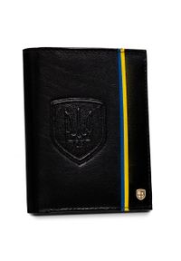 Portfel skórzany Peterson czarny [DH] PTN 303-P-UP UA-BLAC. Kolor: czarny. Materiał: skóra
