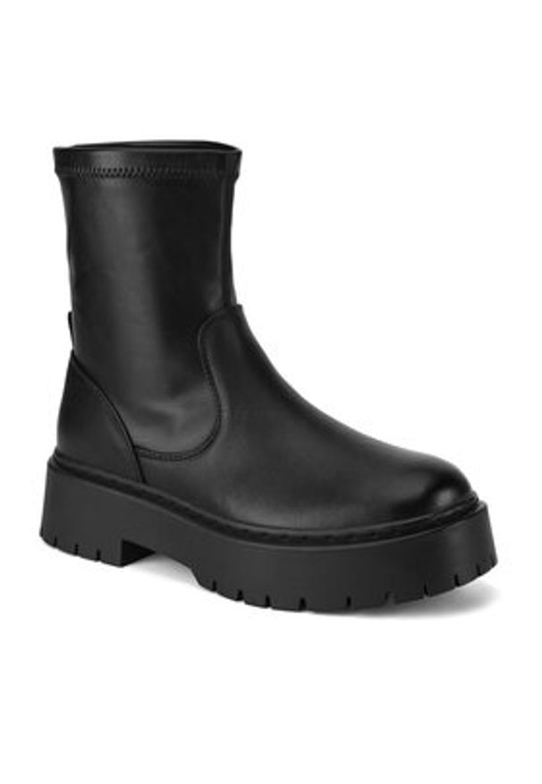 DeeZee Botki HY13123-41 Czarny. Kolor: czarny. Materiał: skóra