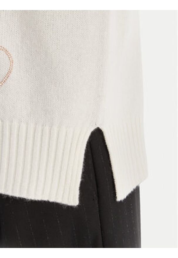 Liu Jo Sweter MF5444 MS76L Écru Regular Fit. Materiał: wiskoza