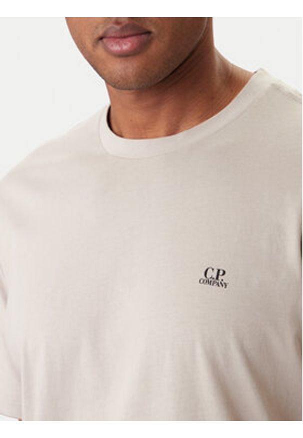 C.P. Company T-Shirt 20CMTS725A005100W Beżowy Regular Fit. Kolor: beżowy. Materiał: bawełna