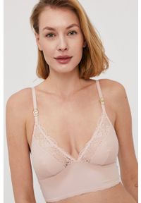 Stella McCartney Lingerie Biustonosz kolor różowy koronkowy. Kolor: różowy. Materiał: koronka. Rodzaj stanika: odpinane ramiączka #1