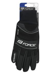 FORCE - Rękawiczki rowerowe zimowe dla dorosłych Force Windster Spring. Kolor: czarny. Sezon: zima. Sport: kolarstwo