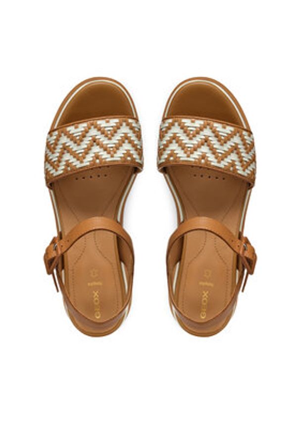 Geox Sandały D Gardenia D55HBA 0TC43 C5F1S Brązowy. Kolor: brązowy. Materiał: skóra