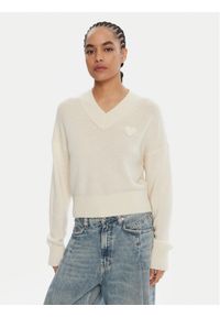 Hugo - HUGO Sweter Scutie_B 50543059 Écru Regular Fit. Materiał: syntetyk