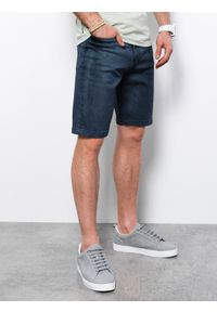 Ombre Clothing - Krótkie spodenki męskie jeansowe - jeans W310 - XXL. Materiał: jeans. Długość: krótkie. Sezon: lato #4