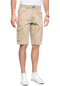 Wrangler - SPODENKI WRANGLER CARGO SHORT SAND W15DKC58N 112126791. Materiał: materiał #7
