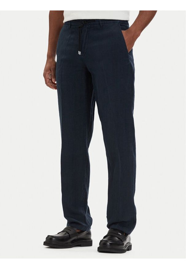 Karl Lagerfeld - KARL LAGERFELD Chinosy 265358 562818 Granatowy Regular Fit. Kolor: niebieski. Materiał: syntetyk