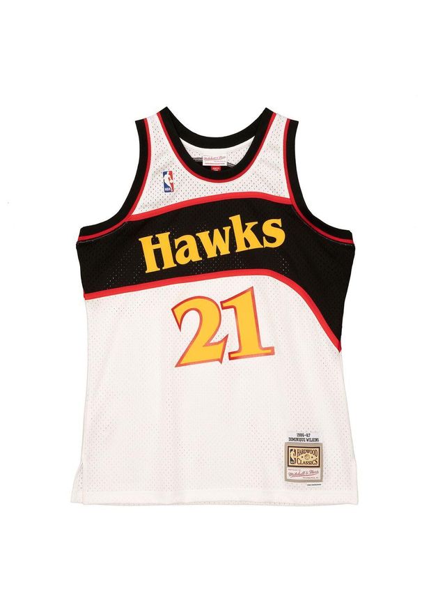 Mitchell & Ness - Koszulka NBA Atlanta Hawks Dominique Wilkins. Kolor: biały. Sport: koszykówka