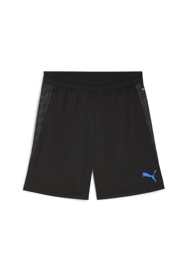 Puma - Męskie piłkarskie szorty treningowe individualCUP PUMA Black White Ultra Blue. Kolor: czarny, niebieski, wielokolorowy, biały. Sport: piłka nożna