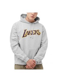 Bluza męska do koszykówki Mitchell & Ness Los Angeles Lakers szara. Kolor: szary. Sport: koszykówka