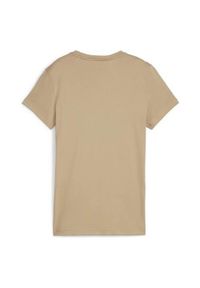 Koszulka sportowa damska Puma Ess Logo Tee. Kolor: beżowy. Długość rękawa: krótki rękaw. Długość: krótkie