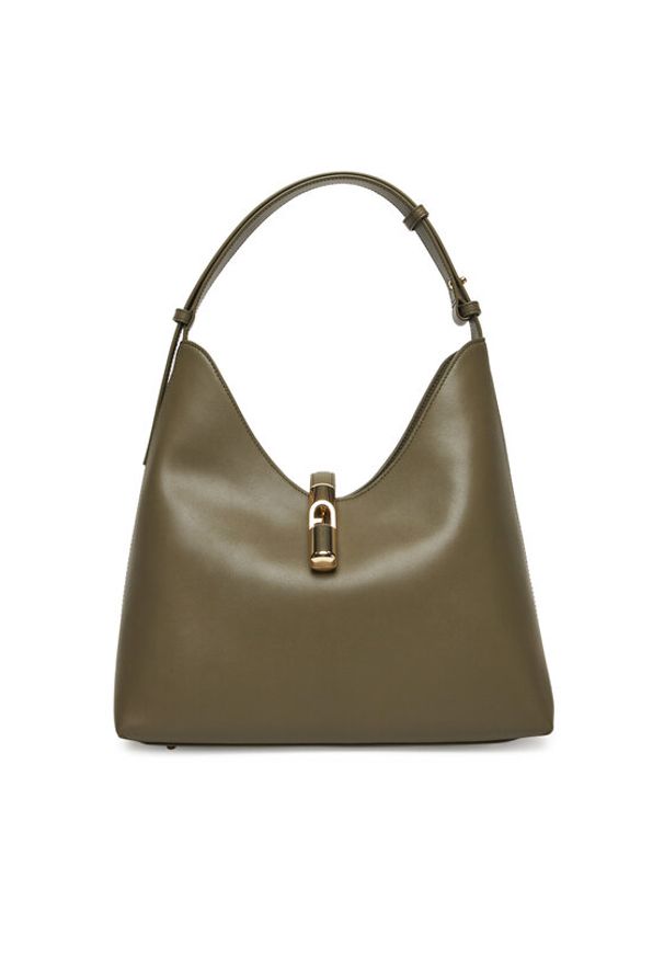 Furla Torebka WB01499 BX3104 KH 2810S Khaki. Kolor: brązowy. Materiał: skórzane