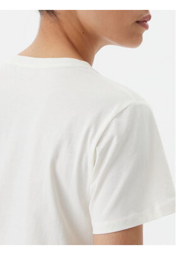 Liu Jo Beachwear T-Shirt TA5172 JS923 Écru Regular Fit. Materiał: bawełna