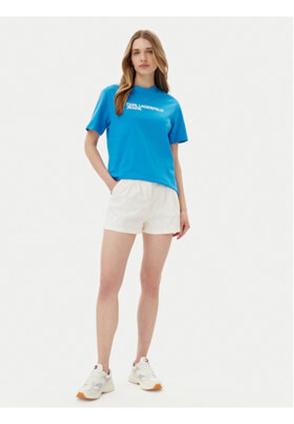 Karl Lagerfeld Jeans T-Shirt A1W17005 Niebieski Relaxed Fit. Kolor: niebieski. Materiał: bawełna