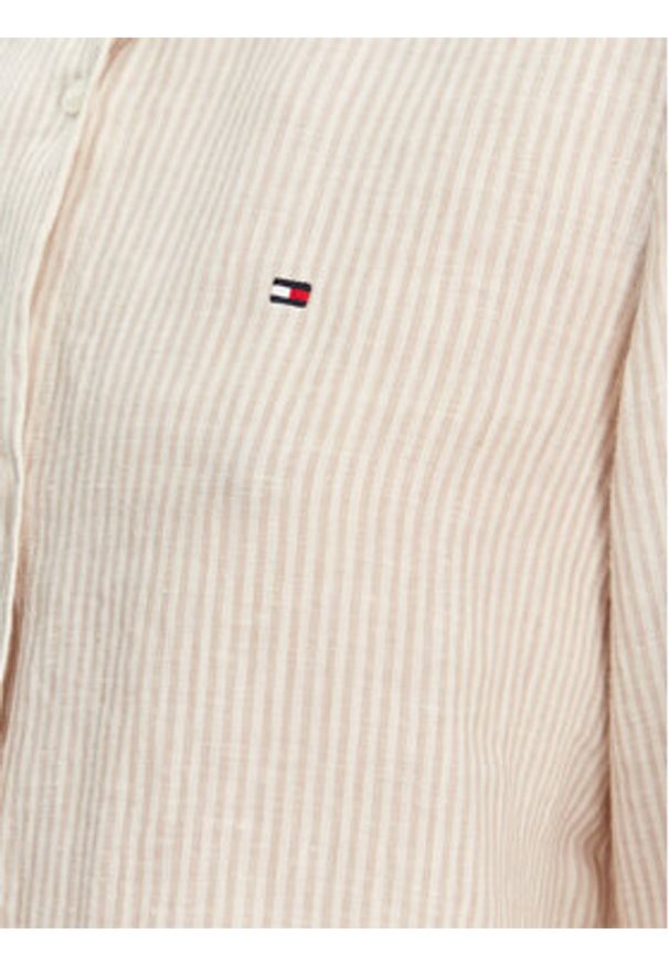 TOMMY HILFIGER - Tommy Hilfiger Koszula WW0WW44679 Beżowy Relaxed Fit. Kolor: beżowy. Materiał: len