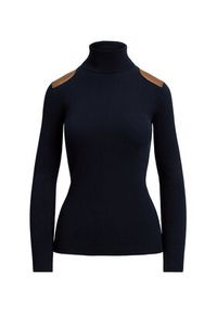 Lauren Ralph Lauren - LAUREN RALPH LAUREN Golf 200951386008 Granatowy Slim Fit. Typ kołnierza: golf. Kolor: niebieski. Materiał: bawełna #4