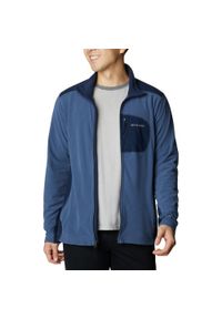 columbia - Bluza trekkingowa męska Columbia Klamath Range Full Zip. Kolor: niebieski. Materiał: polar #1