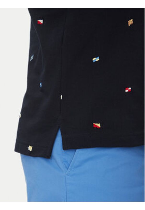 TOMMY HILFIGER - Tommy Hilfiger Polo Critter MW0MW39044 Granatowy Regular Fit. Typ kołnierza: polo. Kolor: niebieski. Materiał: bawełna